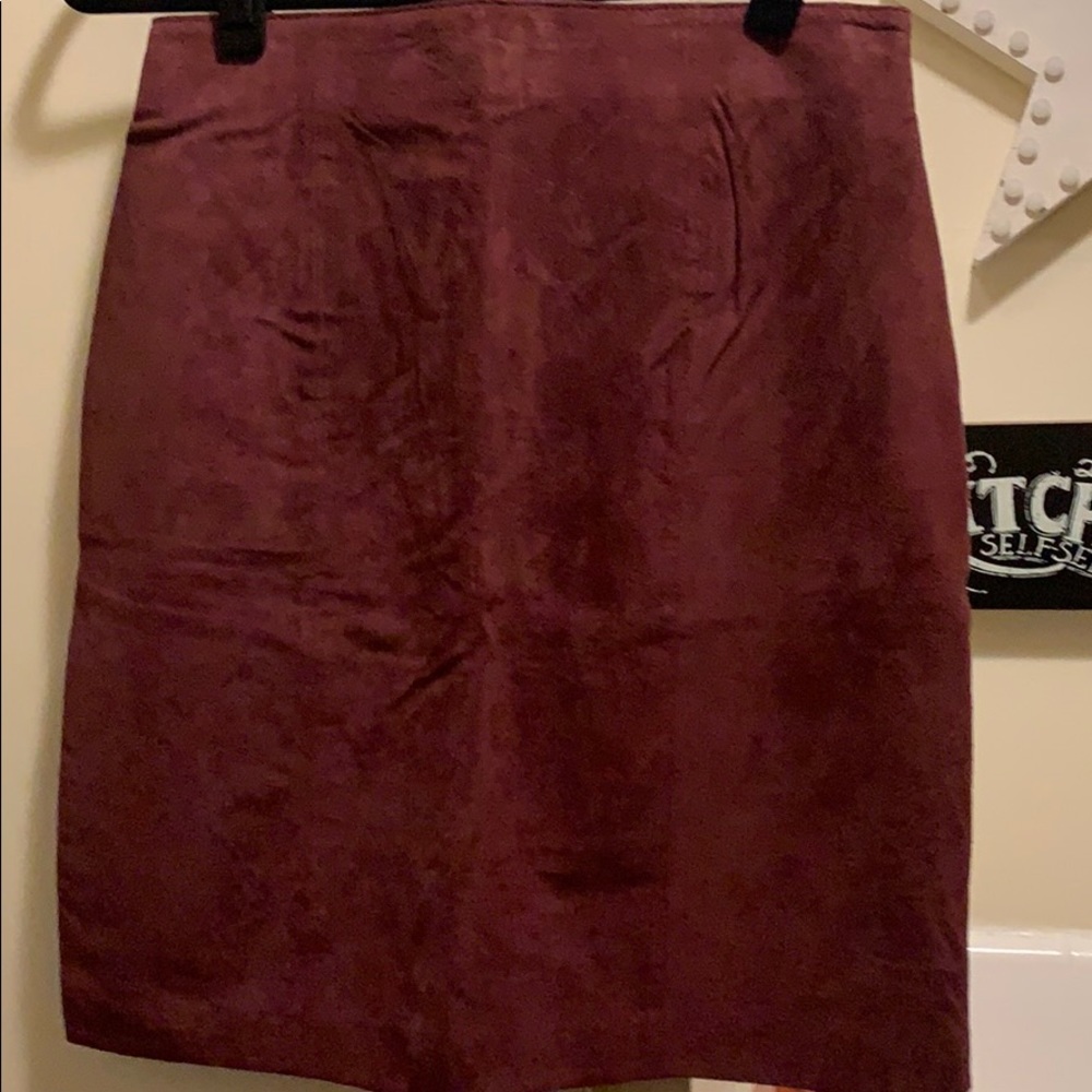 Suede skirt